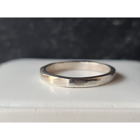 925 Sterling Silver Textured Band Ring, SIZE US 5.5 Vintage - Picture 4 of 10